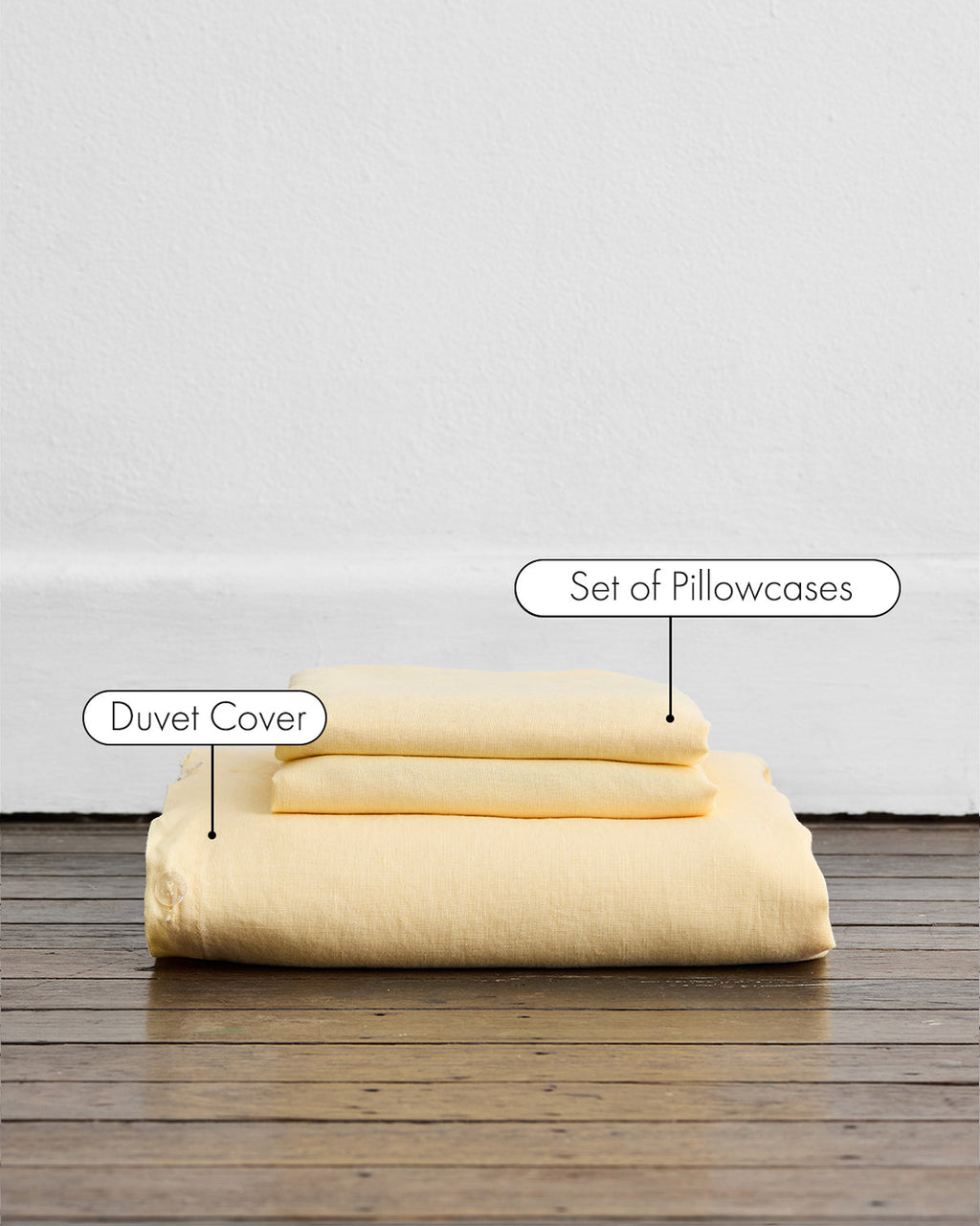 Limoncello 100% French Flax Linen Duvet Cover Set