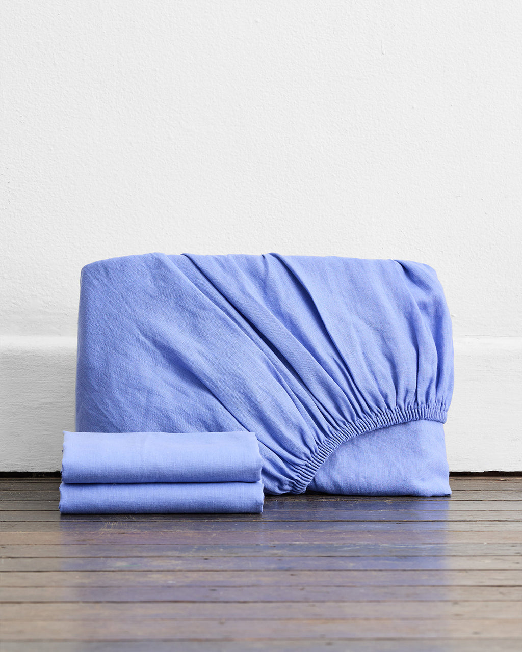 Wildflower 100% French Flax Linen Fitted Sheet Set